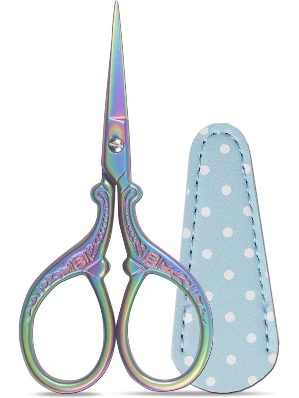 Sharp 3.6 inch Embroidery Scissors for Sewing, Crafting, Leather Sheath